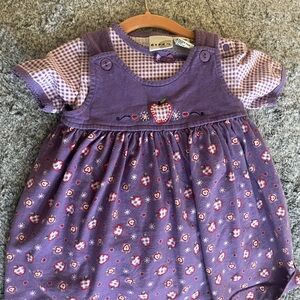 Circo Lavender Baby Dress with Gingham Pattern